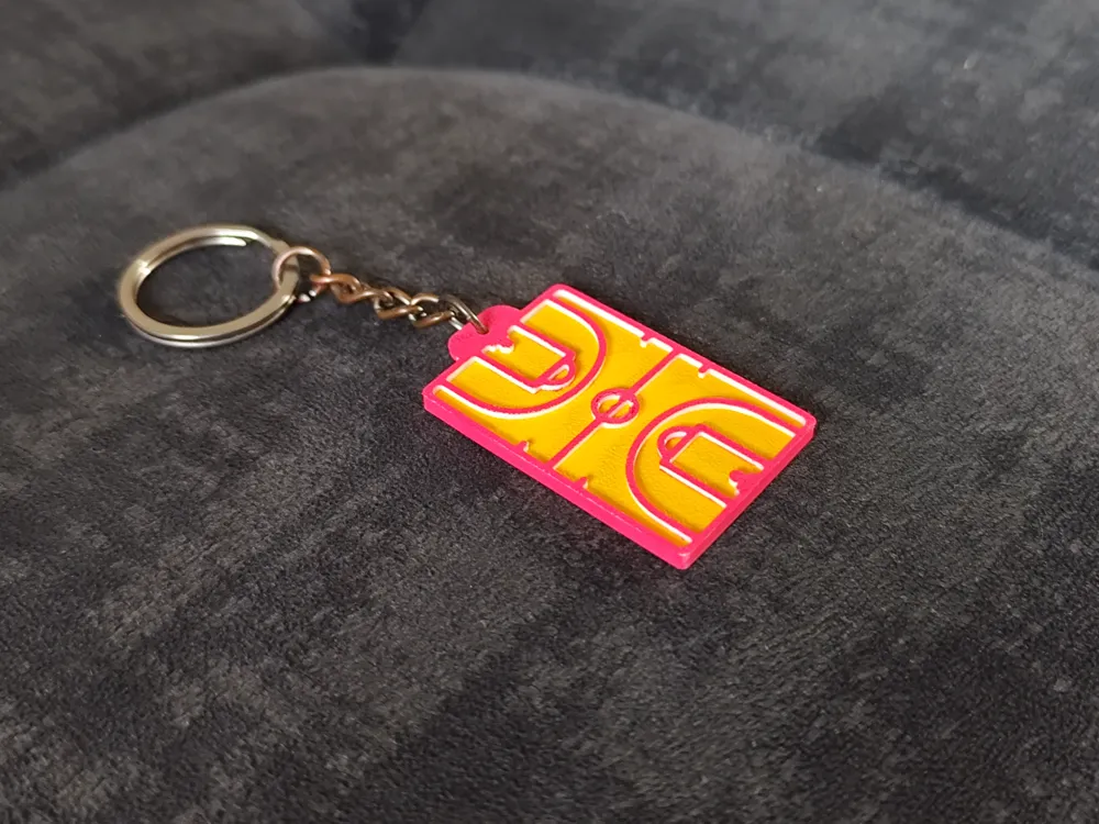 Basketball Court Keychain - Free 3D Print Model - MakerWorld