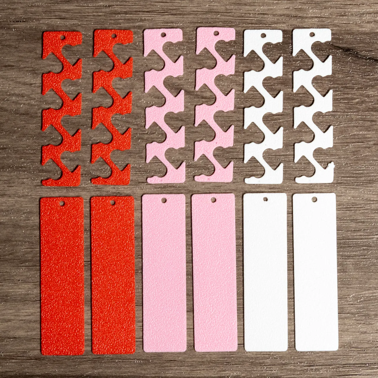 Valentines layer bar earrings view 2