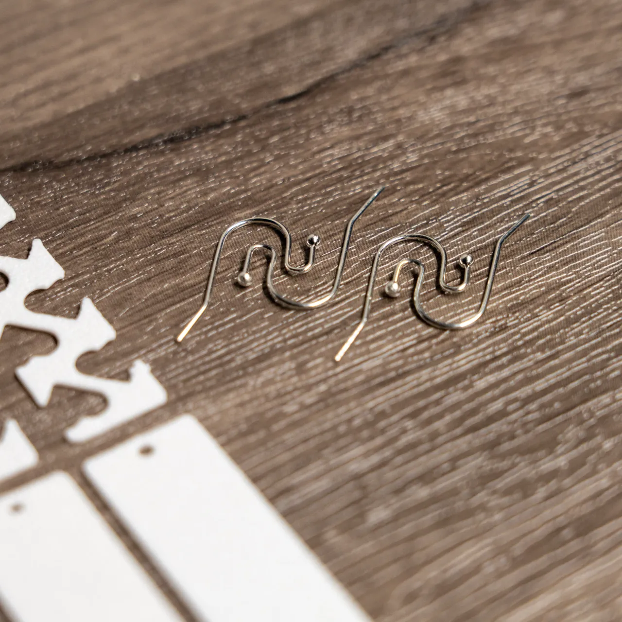 Valentines layer bar earrings view 4