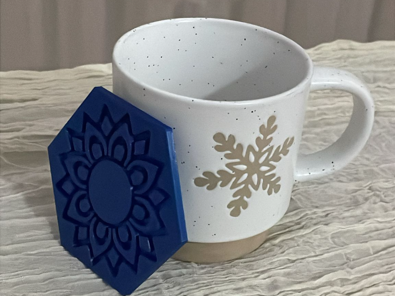 Mandala Tasarım Bardak Altlığı – Dekoratif Coaster