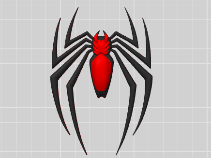 Logo decorativa 3D do Spider