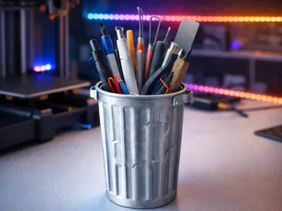 Pen Holder - Trash Can