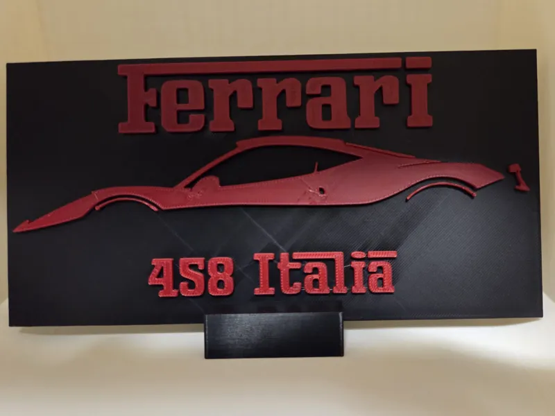 Ferrari 458 Italia 3D Wall Art & Stand