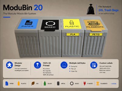 Modular Trash Bin & Recycling System | ModuBin 20