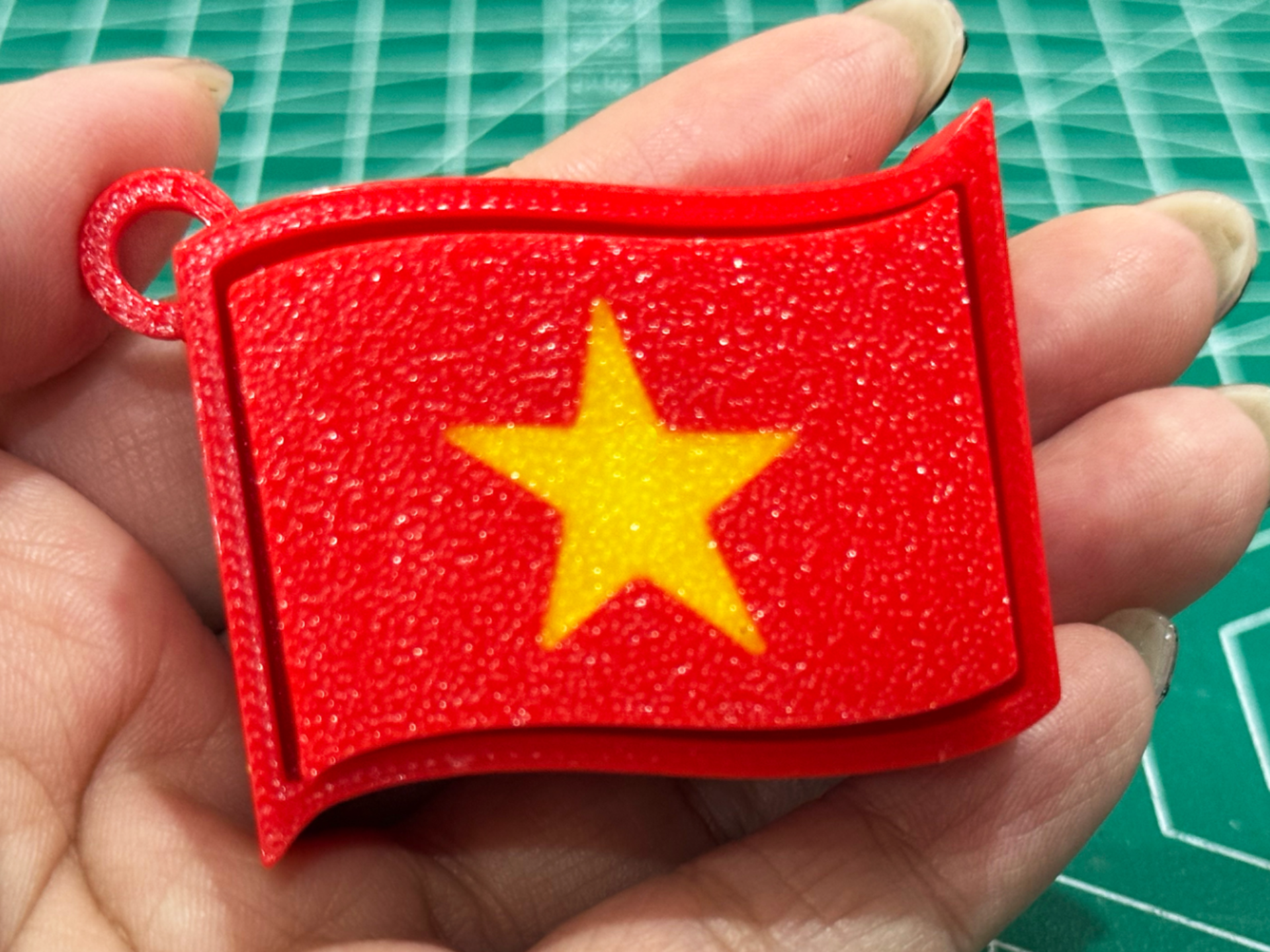 Vietnam Flag Clicker Keychain | Fidget Keychain - 1