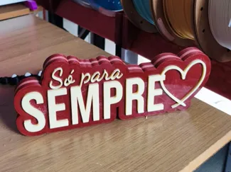 Letreiro "Só para Sempre" Multipartes
