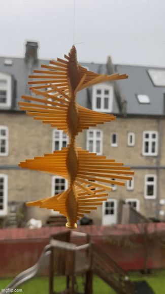 Golden Twist Wind Spinner