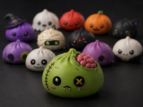 Modelo para impresión 3D: Halloween Zombie Dumpling — referencia de MakerWorld