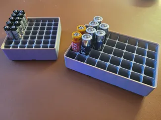 Gridfinity Battery Boxes AA & AAA