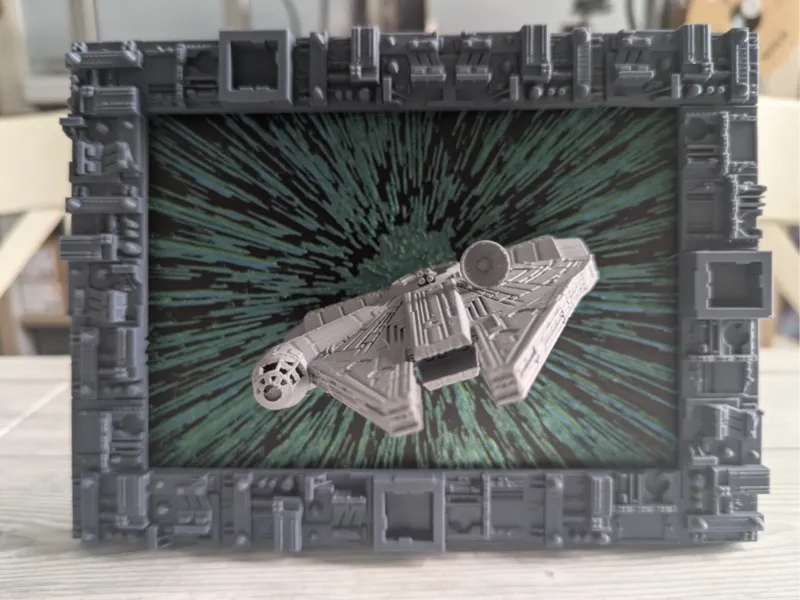 Hueforge Death Star inspired frame
