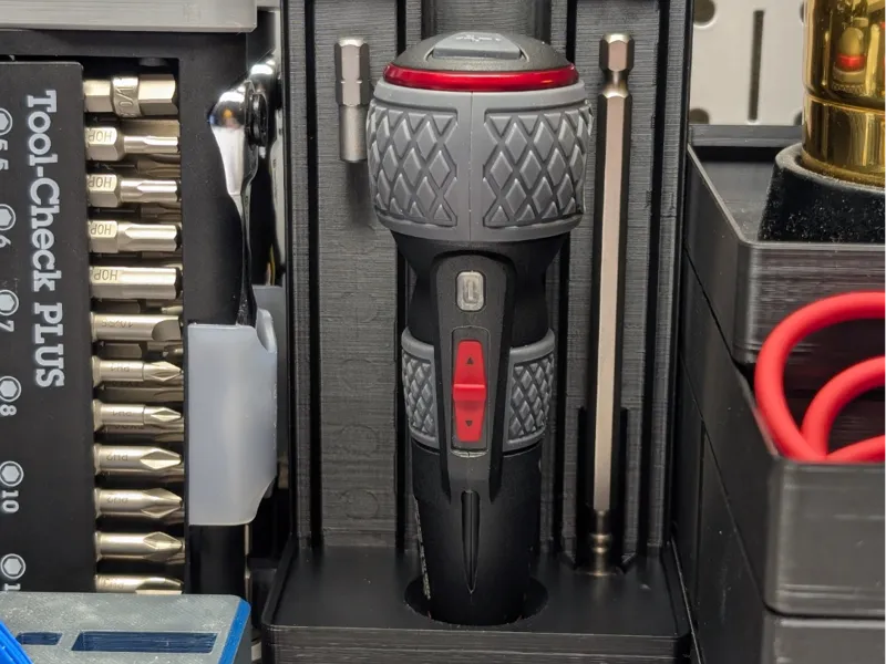 Gridfinity Dock for Vessel Screwdriver & Bits