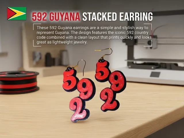 Guyana 592 Outline Earrings