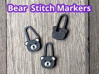 Cute Bear Stitch Marker for Knit or Crochet