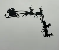 Père Noël d'angle de porte avec son renne — photo 1
