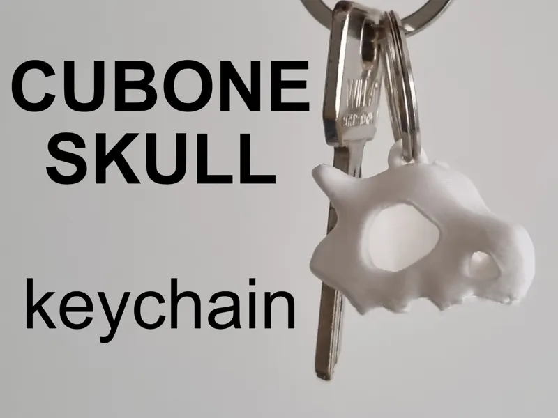 Cubone Pokemon Skull - Keychain
