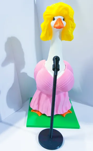 Modelo para impresión 3D: Dolly Parton Desk Goose Gear — vista de referencia 3