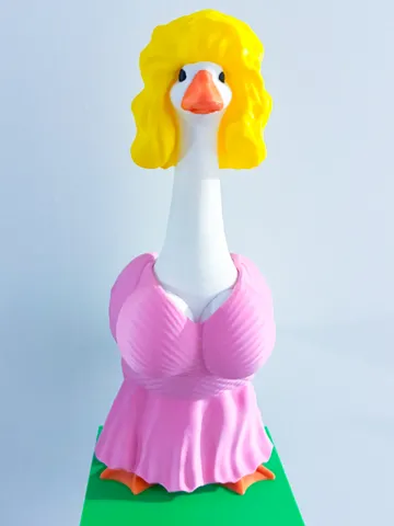 Modelo para impresión 3D: Dolly Parton Desk Goose Gear — vista de referencia 2