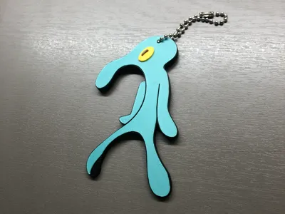 squidward's painting keyring