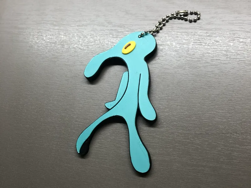 squidward's painting keyring