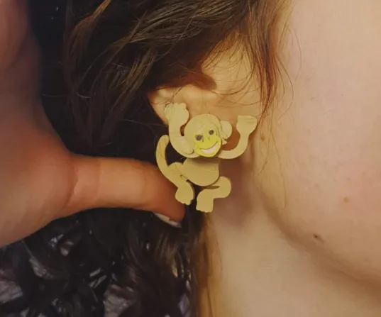 Monkey earrings