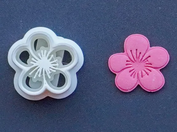 Pansy Polymer Clay Cutter Earrings Necklace