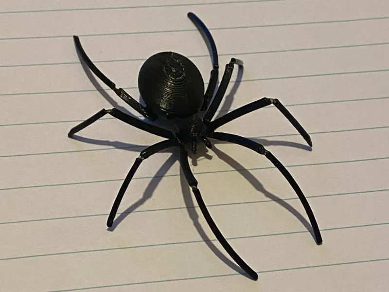 flexi Black Widow Spider with Magnet butt