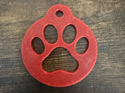 Dog paw pendant