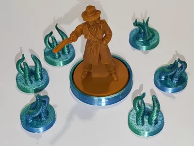 Death May Die - Miniature base & character tokens