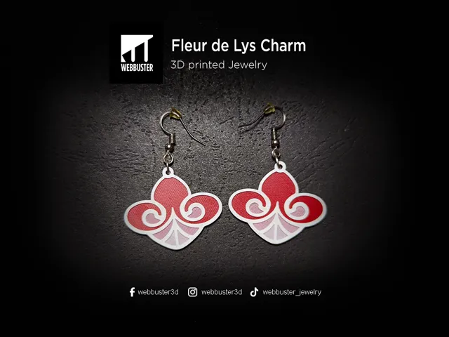 Fleur de Lys Charm Earrings