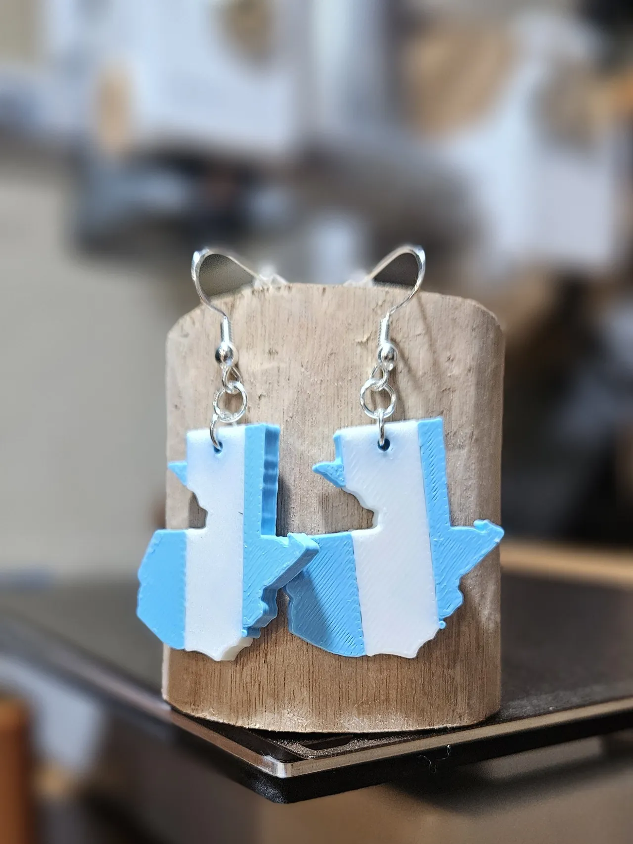 Guatemalan Flag Earrings view 3