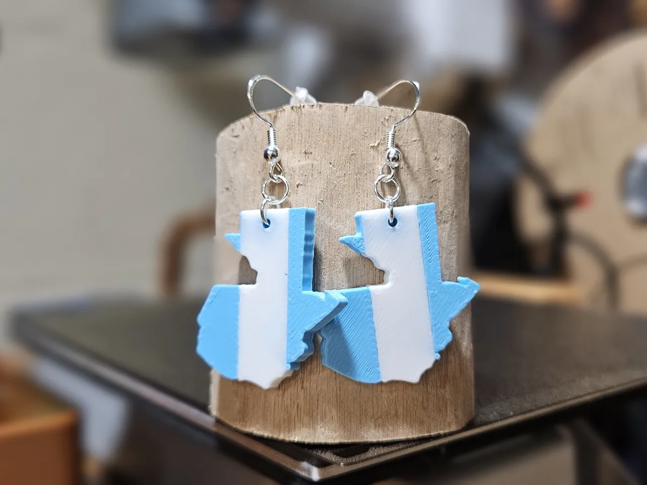 Guatemalan Flag Earrings view 4