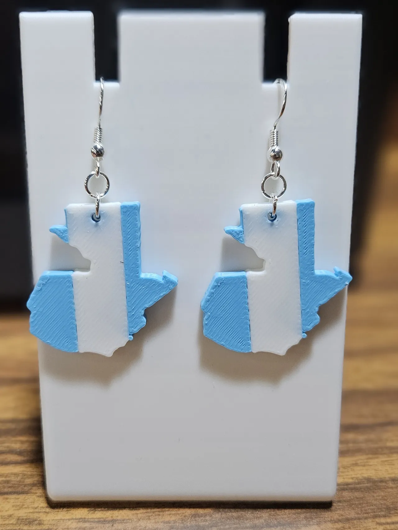 Guatemalan Flag Earrings view 2