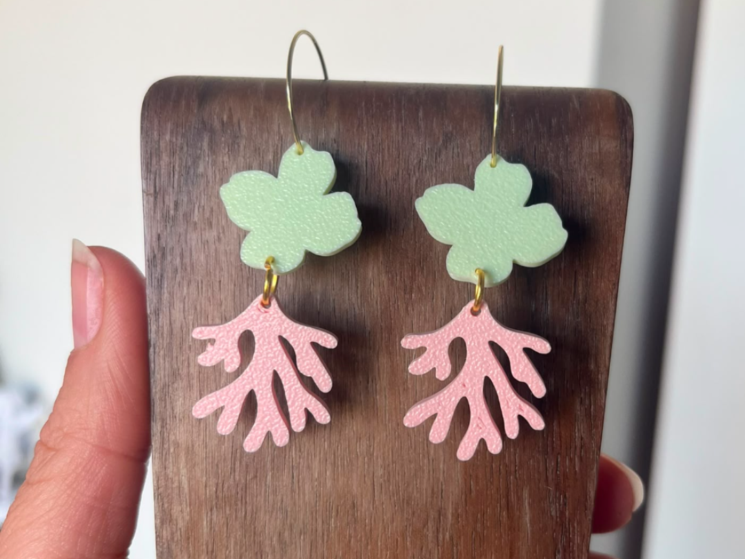 Pendientes Flor-Coral