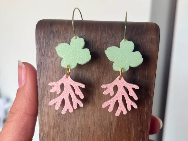Pendientes Flor-Coral
