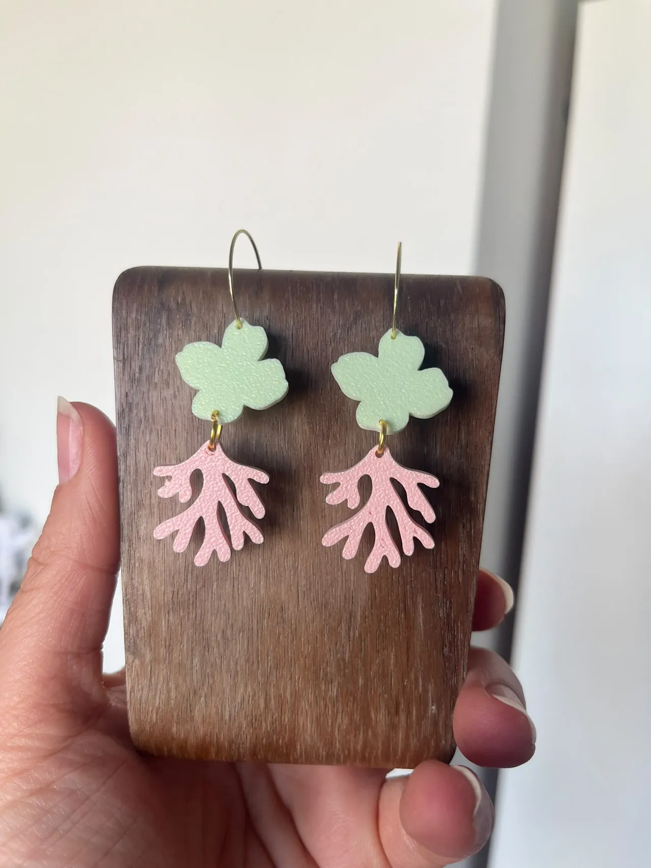 Pendientes Flor-Coral view 3