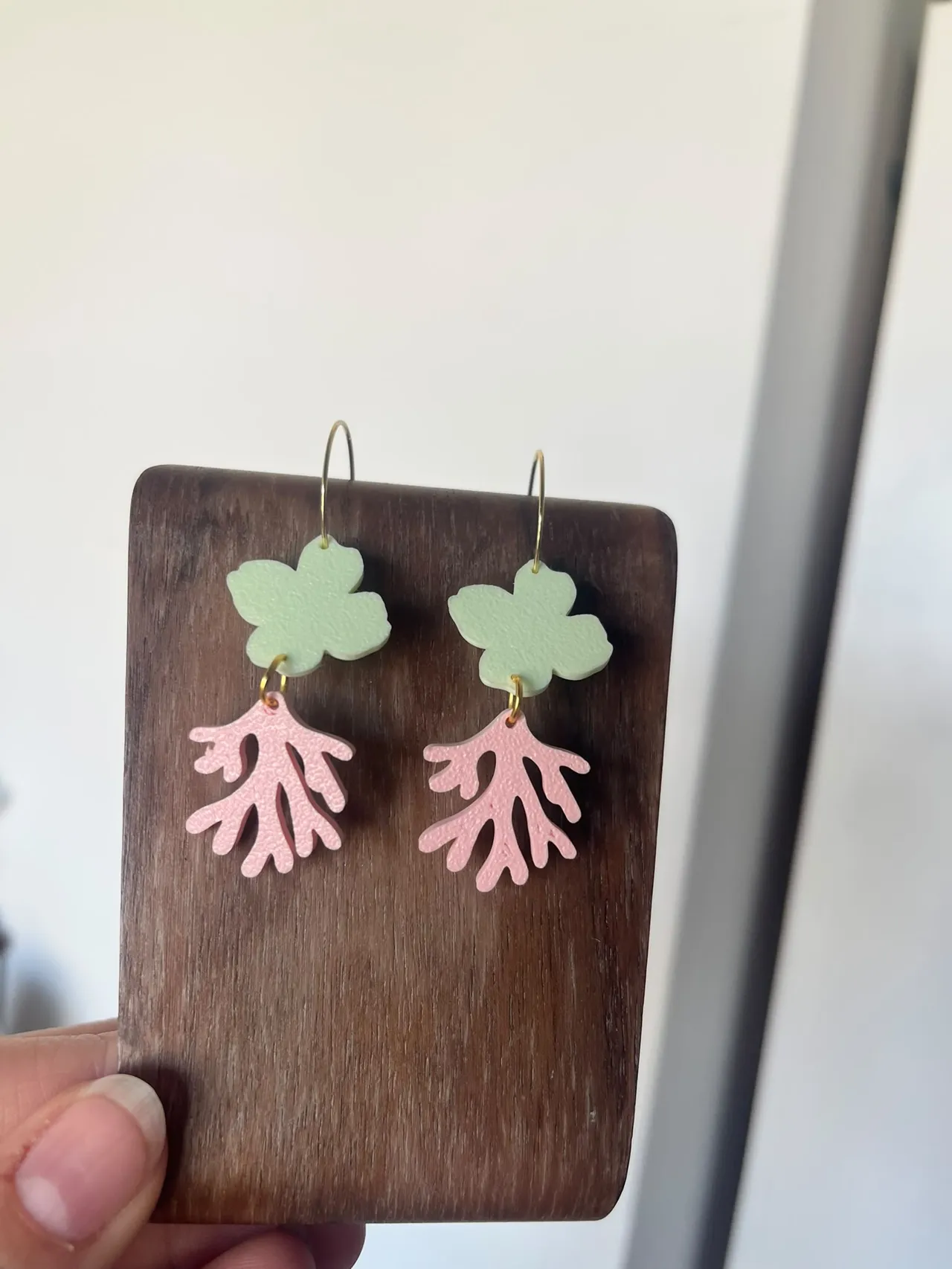 Pendientes Flor-Coral view 2