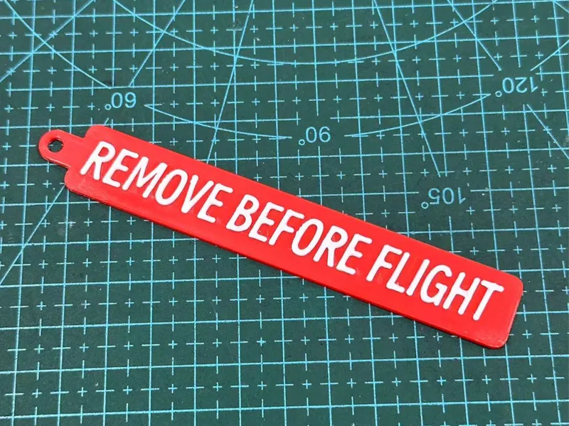 Remove before Flight--Key pendant