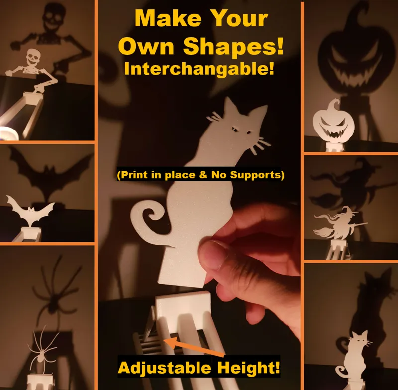 Spooky Tealight/Candle Holder Shadow Projection (make your own).