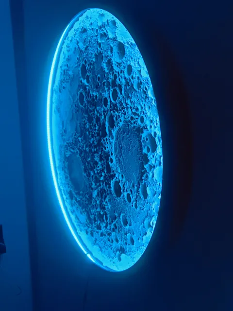 Large Illuminated Lunar Wall Lamp — Version 1 view 4