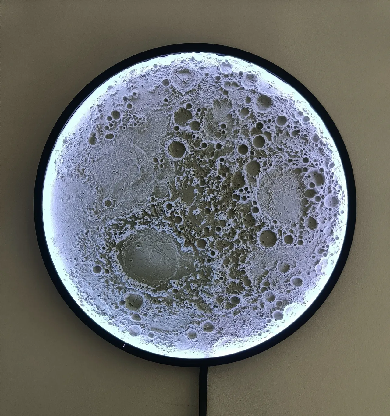 Large Illuminated Lunar Wall Lamp — Version 1 view 3