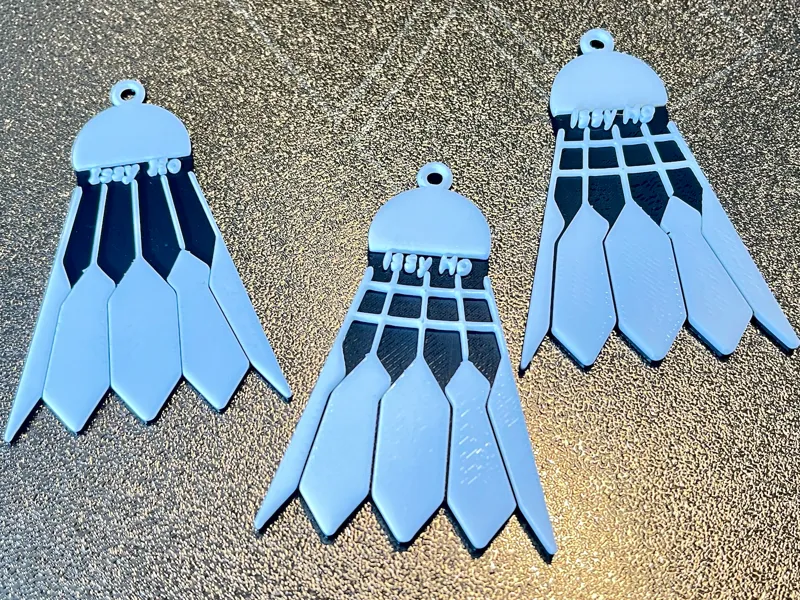 Shuttlecock Name Tag / Keychain