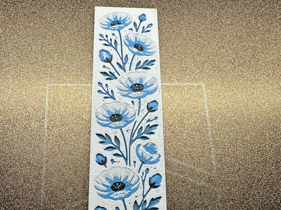 Floral Poppy Bookmark - HueForge 3D Bookmark