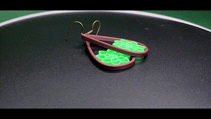 Teardrop Succulent Earrings view 2