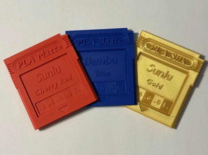 GameBoy Cartridge Style Filament Swatch