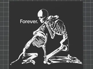 Forever Dog and Human Skeleton