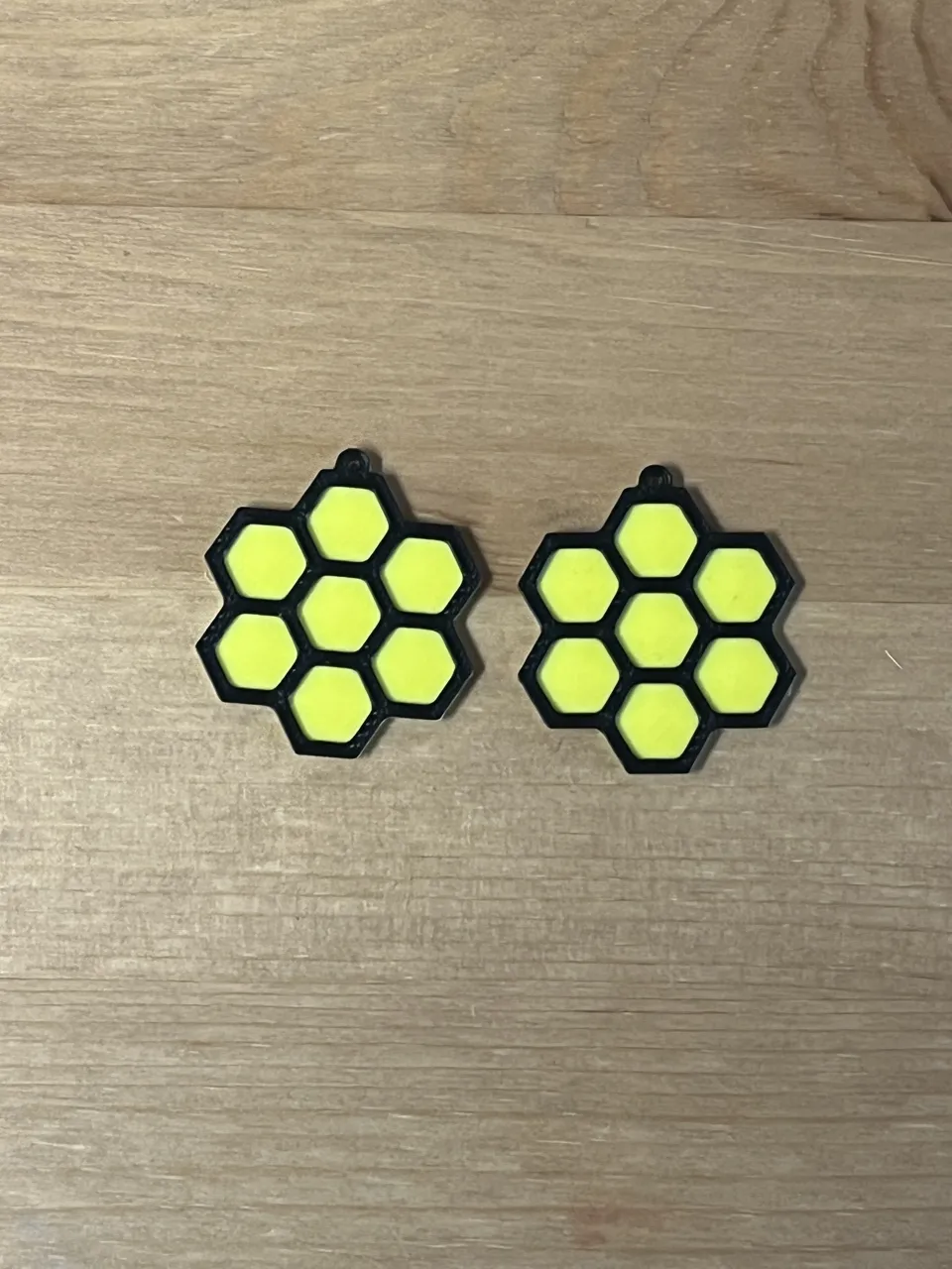 honeycomb earrings view 2