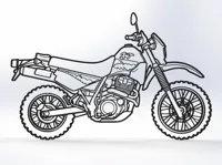 Silhouette murale Yamaha XT350 — photo 1