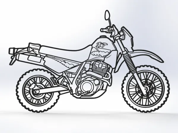 Silhouette murale Yamaha XT350