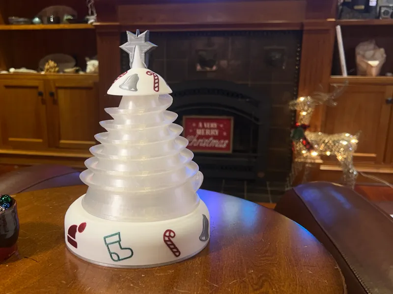 Colorful Christmas Marble Fountain