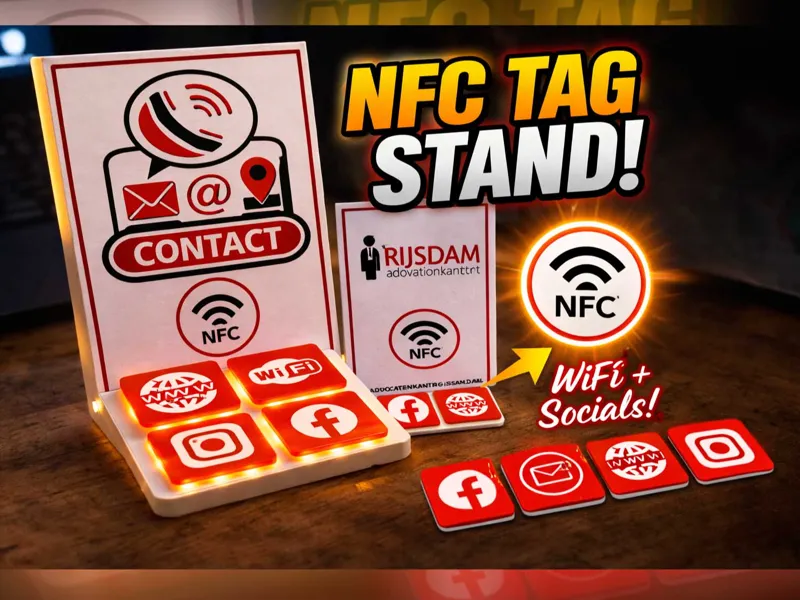 NFC Stand – 3 or 5 Tag Holder